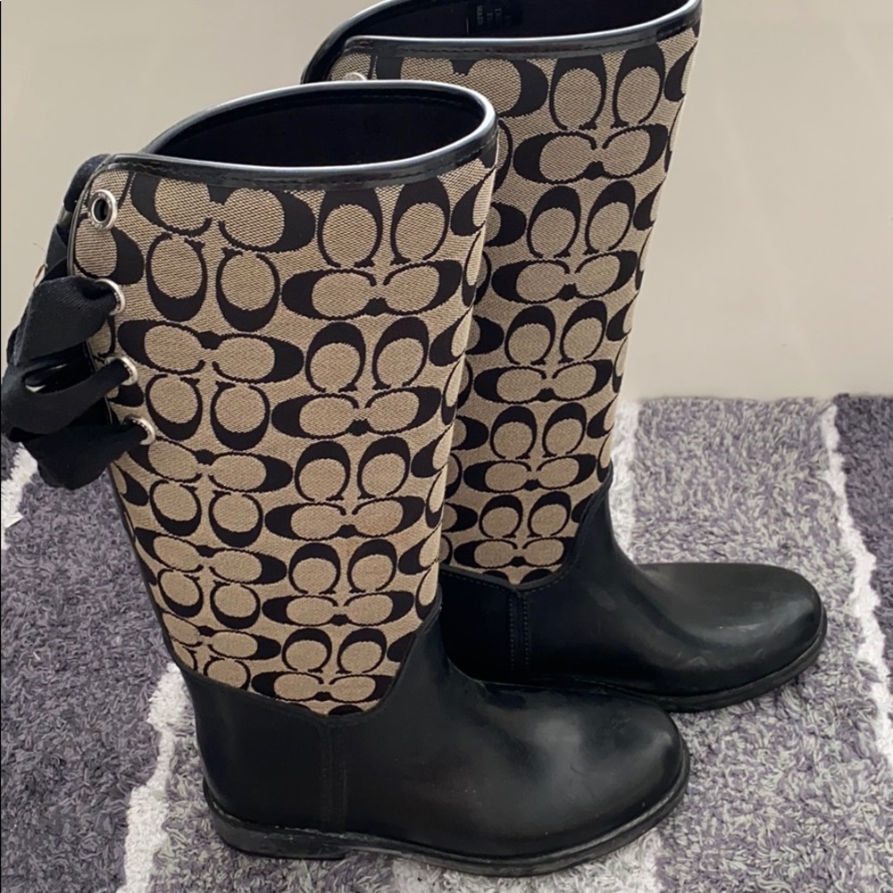 Coach rain boots